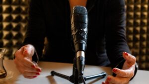 Mikrofon in einer Aufnahmesituation